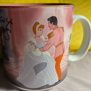 Vintage Disney mug Cinderella & Prince Charming dancing in ballroom